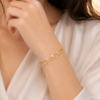 Pearl & Disc Double Layer Bracelet