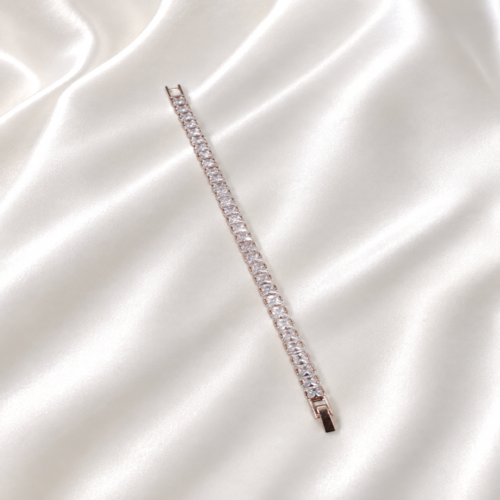 01BR0150 Rose Gold Crystal Tennis Bracelet