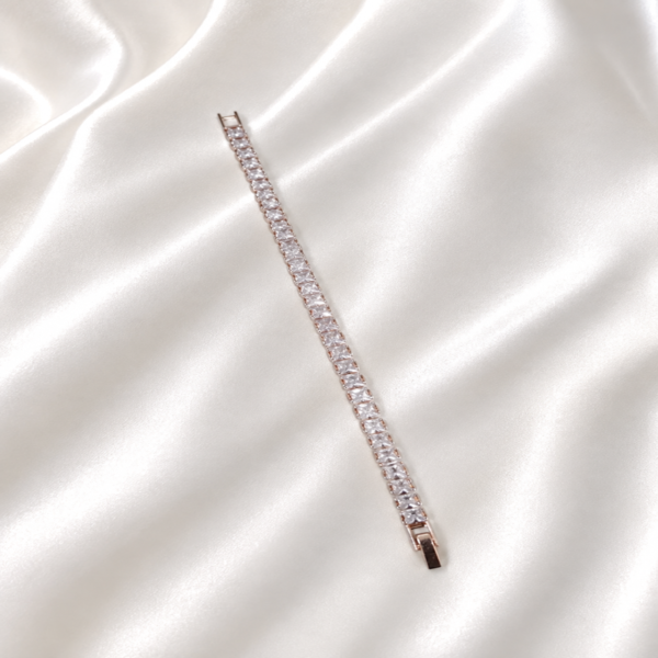 Rose Gold Crystal Tennis Bracelet