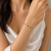 Emerald & Crystal Rhombus Bracelet