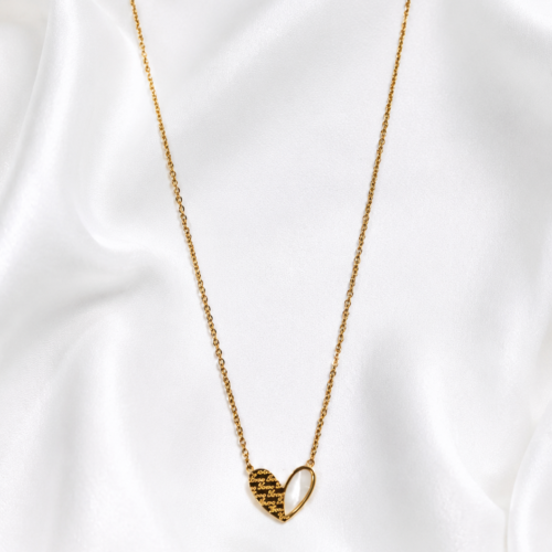 01CH0150 Mother-of-Pearl Heart Necklace