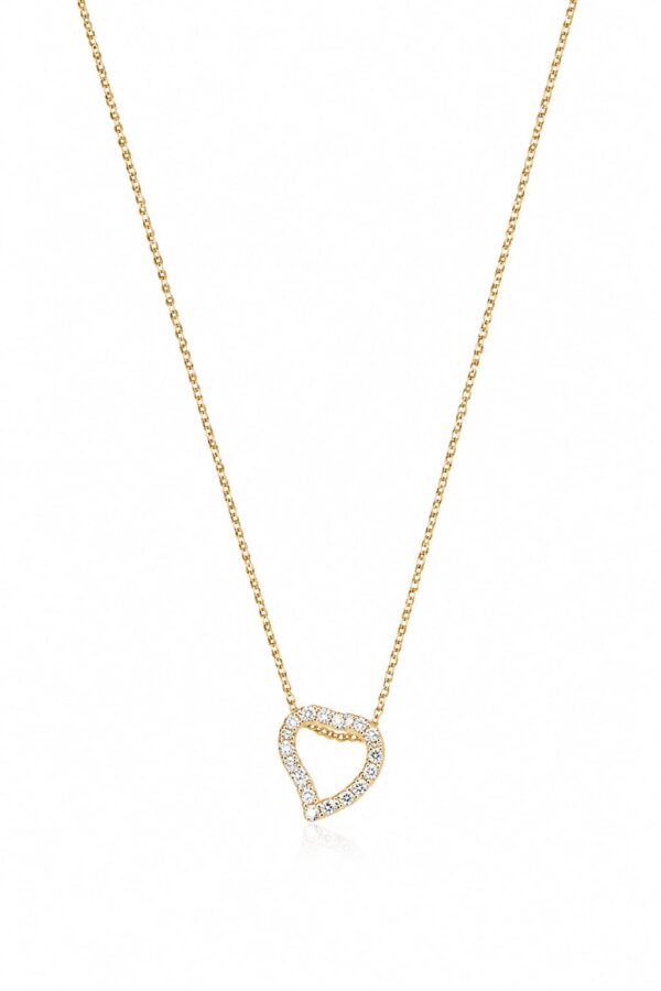 01CH0250 Crystal Heart Necklace