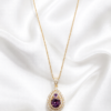Amethyst Halo Necklace