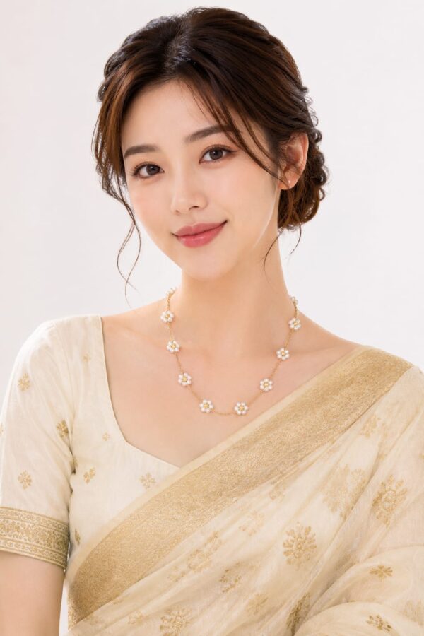 01CH0450(2) Pearl Blossom Necklace
