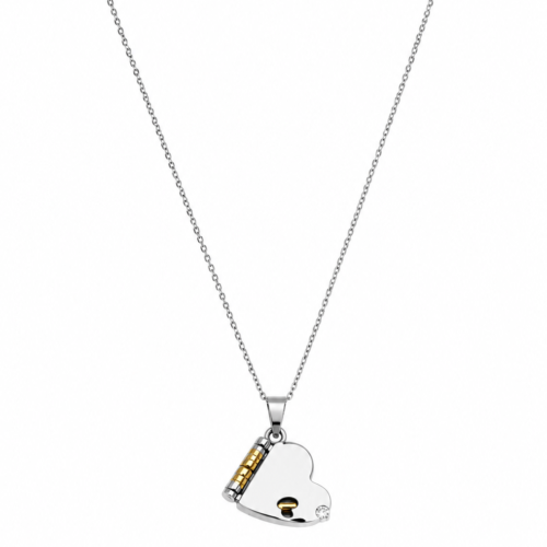 Modern Heart Hinge Necklace
