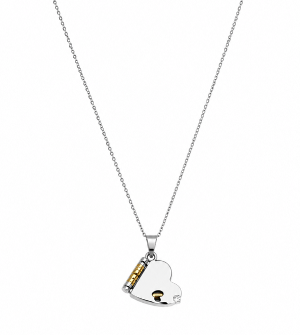 01CH0550 Modern Heart Hinge Necklace