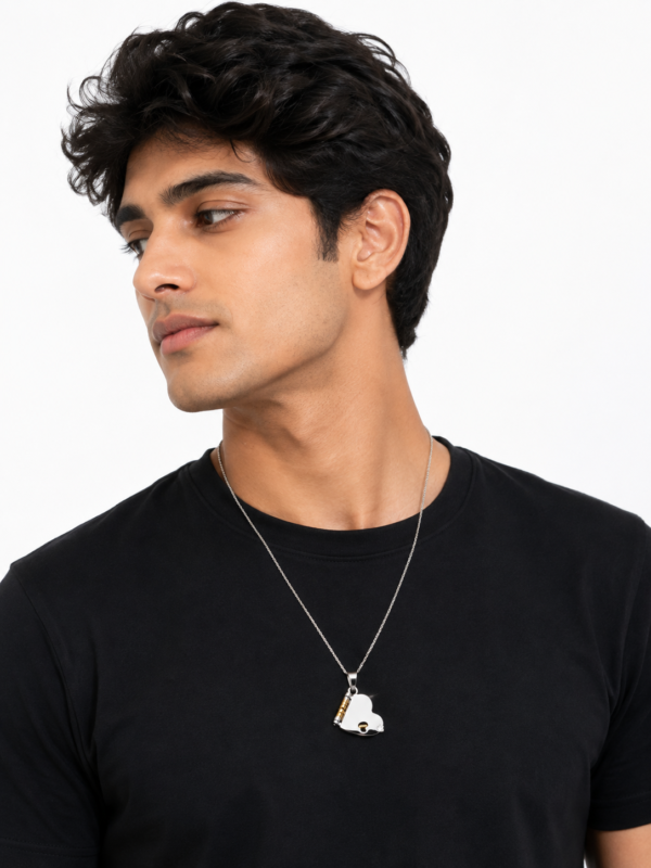 01CH0550(2) Modern Heart Hinge Necklace