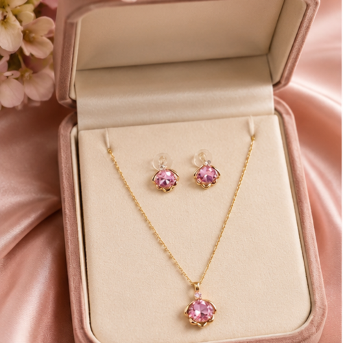 01CS0700 Pink Rose Quartz Style Set