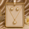 01CS1000 Royal Double Halo Pearl Set