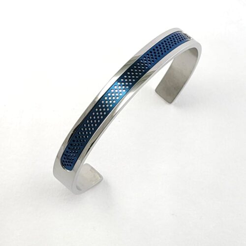 Cobalt Mesh Inlay Cuff