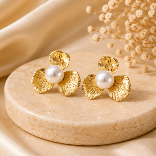Botanical Pearl Petal Studs