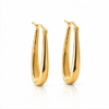 Sleek U-Shaped Teardrop Hoops