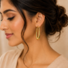 Sleek U-Shaped Teardrop Hoops