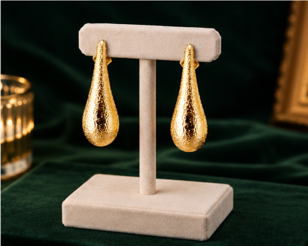01ST0280 Textured Teardrop Studs