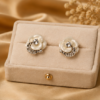 01ST0320 Glossy Petal Blossom Studs
