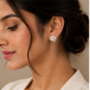 01ST0320(2) Glossy Petal Blossom Studs