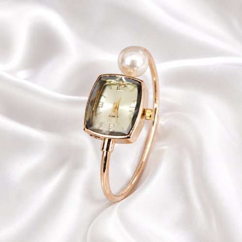 Pearl Accent Bangle Watch