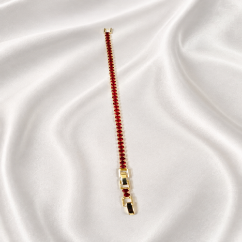 02BR0200 Ruby Red Tennis Bracelet