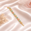 02BR0350 Pastel Gemstone Station Bracelet