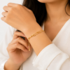 02BR0400(2) Golden Cube Snake Chain