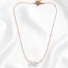 Double Pearl Drop Necklace