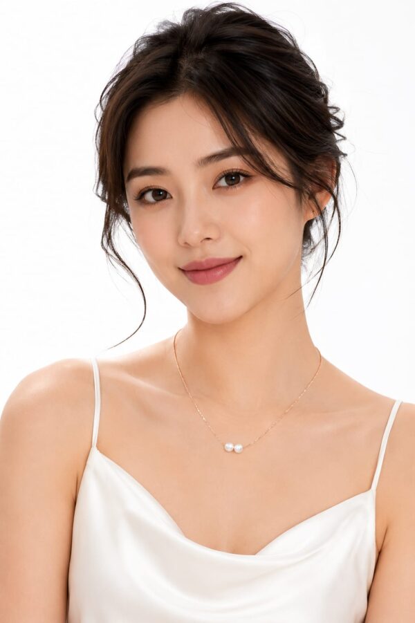 02CH0150(2) Double Pearl Drop Necklace