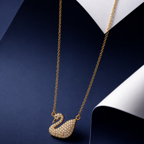 Crystal Swan Necklace