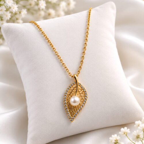 Pearl Leaf Necklace