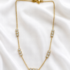 Triple Crystal Station Necklace