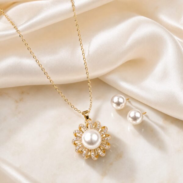 02CS0250 Pearl Blossom Jewelry Set