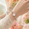 02WAT500(2) Rose Gold Clover Crystal Watch
