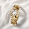 02WAT750 Gold Circular Lattice Watch