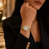 02WAT750(2) Gold Circular Lattice Watch