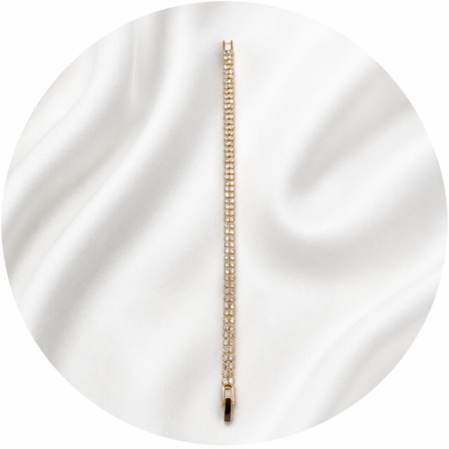 Dainty Clear Crystal Tennis Bracelet