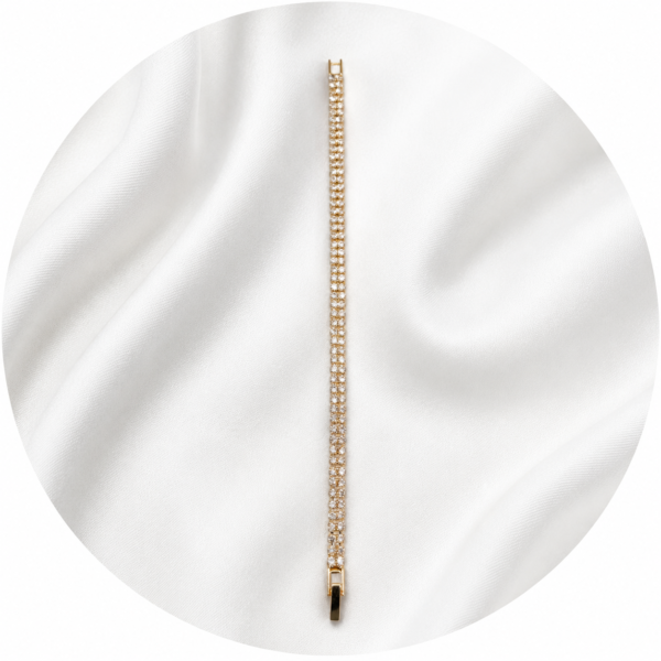 03BR0150 Dainty Clear Crystal Tennis Bracelet