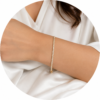 03BR0150(2) Dainty Clear Crystal Tennis Bracelet