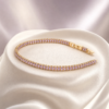 03BR0200 Amethyst-Tone Double Row Crystal Bracelet