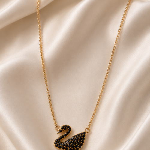 Midnight Swan Necklace