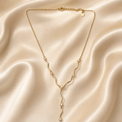 03CH0450 Crystal Y-Drop Necklace
