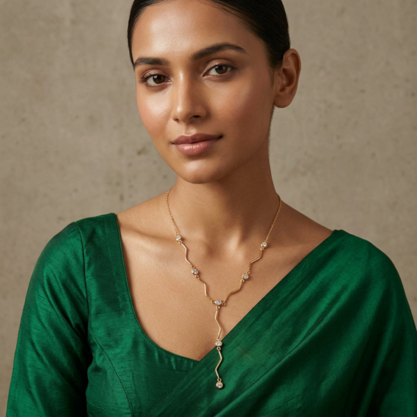 03CH0450(2) Crystal Y-Drop Necklace