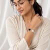 03KA0500(2) Yin-Yang Clover Mesh Cuff