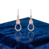 Peach Gemstone Halo Drops