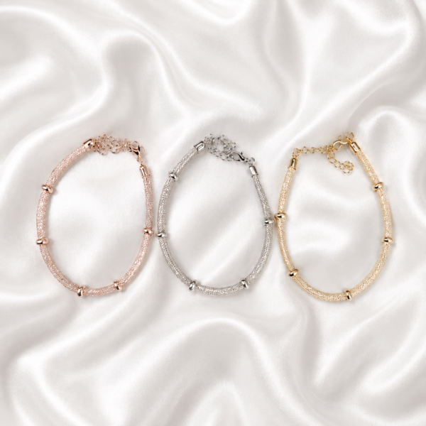 04BR0300 Tricolor Mesh Bracelet Set