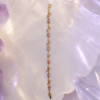 04BR0500 Blush Pink Leaf Vine Bracelet