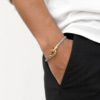 04KA0300(2) Nautical Two-Tone Cable Bangle