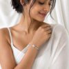 Iridescent Butterfly Silver Bangle
