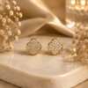 Quatrefoil Pav? Stud Earrings