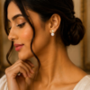 04ST0180(2) Double-Loop Pearl Drop Earrings