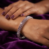 Burgundy Crystal Tennis Bracelet