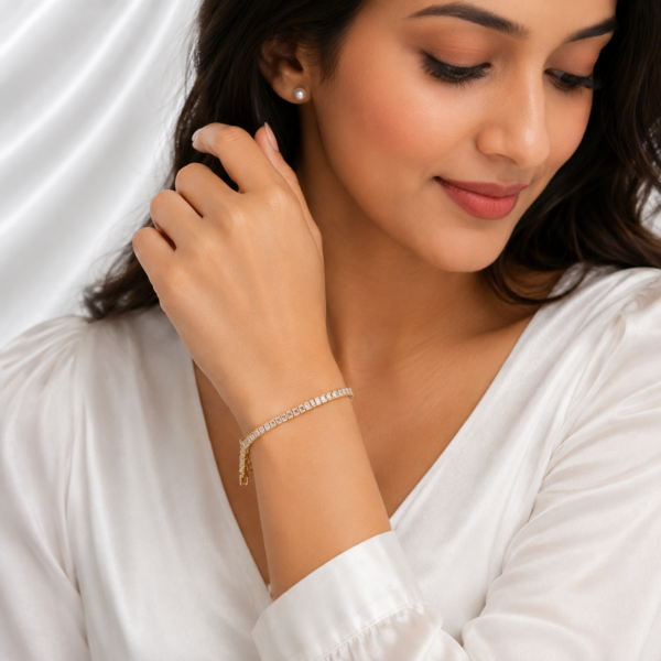 05BR0200(2) Classic Clear Baguette Tennis Bracelet